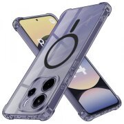 Husa MagSafe pentru Xiaomi Redmi Note 14 5G, Techsuit, Shockproof Clear, Neagra