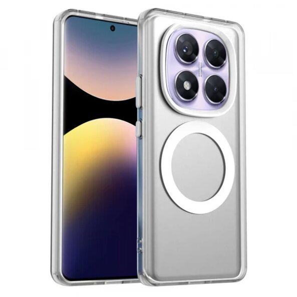 Husa MagSafe pentru Xiaomi Redmi Note 14 Pro 4G, Techsuit, CandyCase, Alba