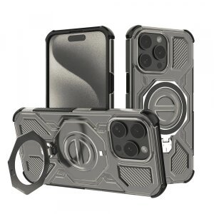 Husa pentru Apple iPhone 15 Pro, Techsuit, Carbon Shield Pro, Neagra Deschis