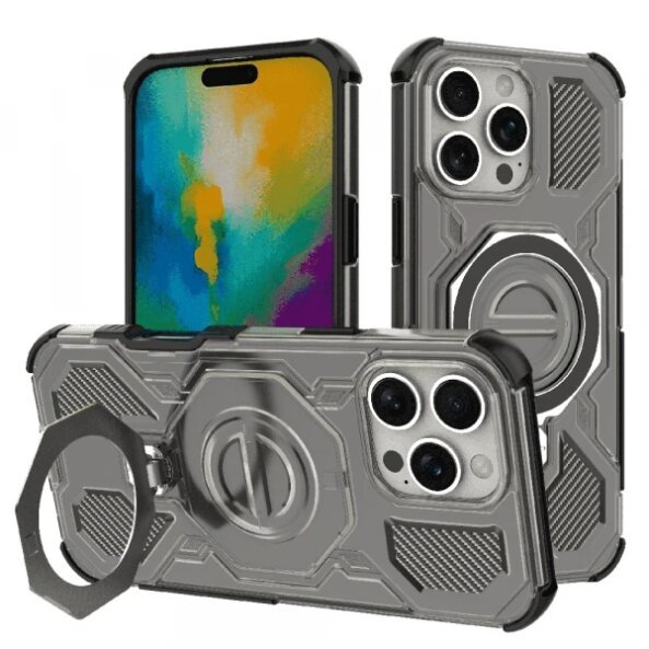 Husa pentru Apple iPhone 16 Pro, Techsuit, Carbon Shield Pro, Neagra Deschis