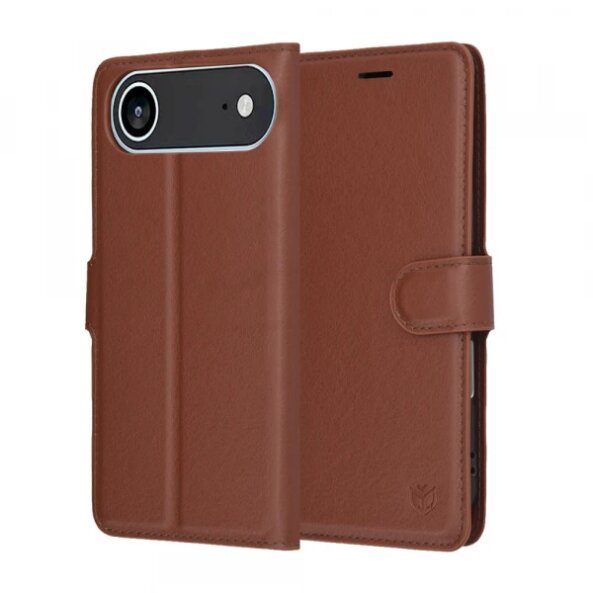 Husa pentru Apple iPhone 17 Air, Techsuit, Leather Folio, Maro