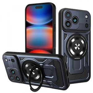 Husa pentru Apple iPhone 17 Pro Max, Techsuit, RuggedCam, Albastra