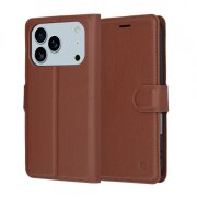 Husa pentru Apple iPhone 17 Pro, Techsuit, Leather Folio, Maro