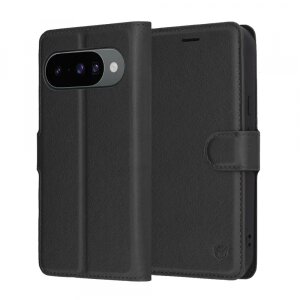 Husa pentru Google Pixel 10 Pro / 10, Techsuit, Leather Folio, Neagra