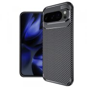 Husa pentru Google Pixel 10 Pro XL, Techsuit, CarbonFiber, Neagra