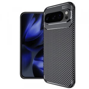 Husa pentru Google Pixel 10 Pro XL, Techsuit, CarbonFiber, Neagra