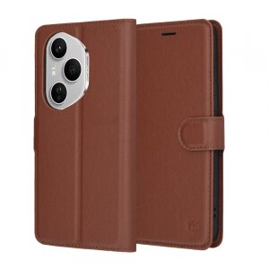 Husa pentru Honor 400 Pro, Techsuit, Leather Folio, Maro