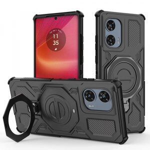 Husa pentru Motorola Edge 50 Fusion, Techsuit, Carbon Shield Pro, Neagra