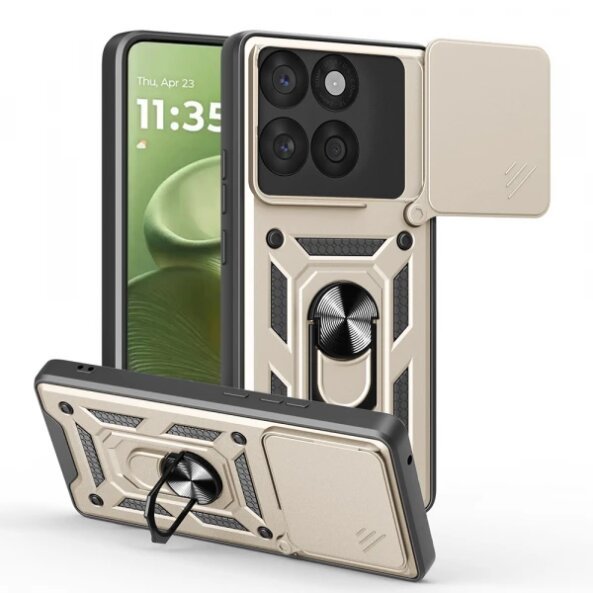 Husa pentru Motorola Edge 60 Fusion / Edge 60, Techsuit, CamShield, Aurie