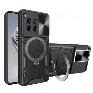 Husa pentru OnePlus 12, Techsuit, CamGuard Pro, Neagra