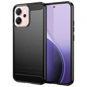 Husa pentru Oppo Reno14 F, Techsuit, Carbon, Neagra