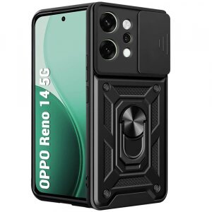 Husa pentru Oppo Reno14, Techsuit, CamShield, Neagra