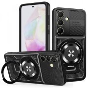 Husa pentru Samsung Galaxy A35 5G A356, Techsuit, RuggedCam, Neagra