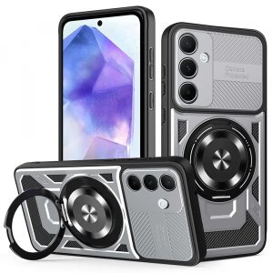 Husa pentru Samsung Galaxy A55 5G A556, Techsuit, RuggedCam, Gri