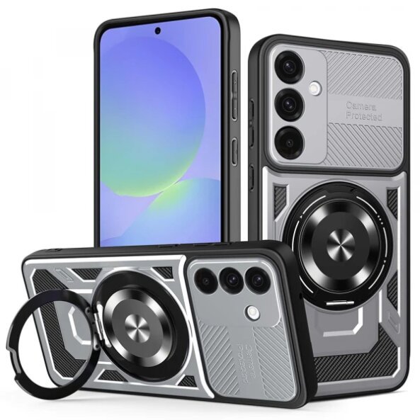 Husa pentru Samsung Galaxy A56 A566 / A36 A366, Techsuit, RuggedCam, Gri