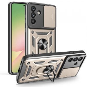 Husa pentru Samsung Galaxy A56 A566, Techsuit, CamShield, Aurie