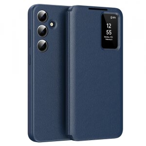 Husa pentru Samsung Galaxy A56 A566, Techsuit, SmartView, Albastra