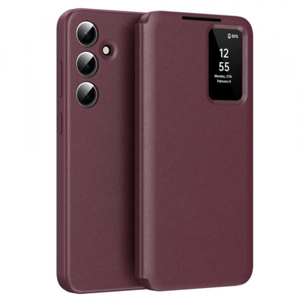 Husa pentru Samsung Galaxy A56 A566, Techsuit, SmartView, Rosie