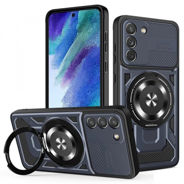 Husa pentru Samsung Galaxy S21 FE 5G G990, Techsuit, RuggedCam, Albastra