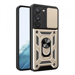 Husa pentru Samsung Galaxy S22 5G S901, Techsuit, CamShield, Aurie