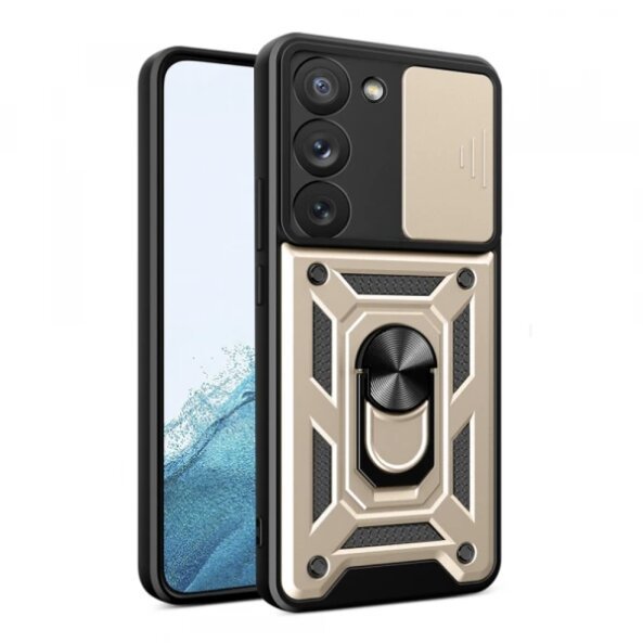 Husa pentru Samsung Galaxy S22 5G S901, Techsuit, CamShield, Aurie