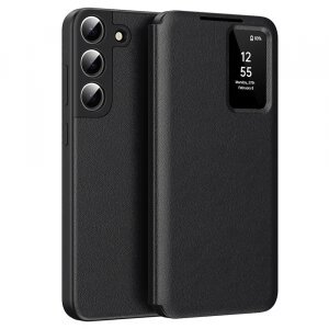 Husa pentru Samsung Galaxy S22 5G S901, Techsuit, SmartView, Neagra