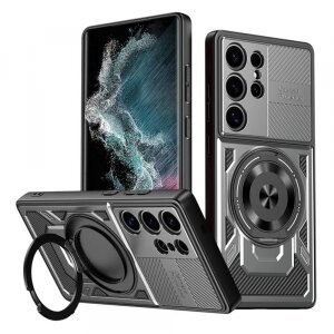 Husa pentru Samsung Galaxy S22 Ultra 5G S908, Techsuit, RuggedCam, Gri