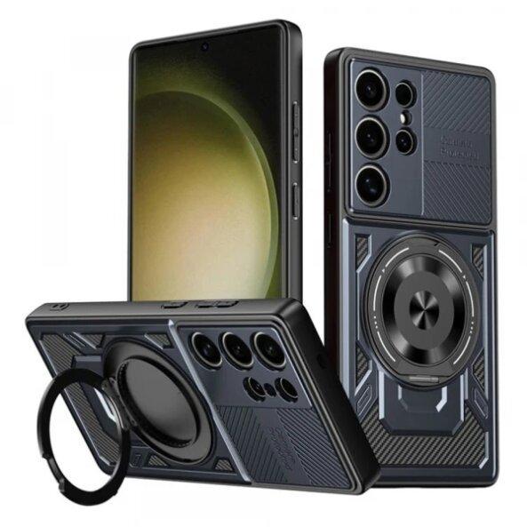 Husa pentru Samsung Galaxy S23 Ultra S918, Techsuit, RuggedCam, Albastra