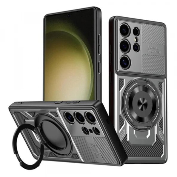 Husa pentru Samsung Galaxy S23 Ultra S918, Techsuit, RuggedCam, Gri