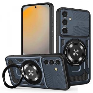 Husa pentru Samsung Galaxy S24 FE S721, Techsuit, RuggedCam, Albastra