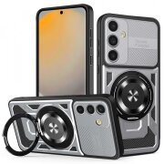 Husa pentru Samsung Galaxy S24 FE S721, Techsuit, RuggedCam, Gri