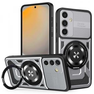 Husa pentru Samsung Galaxy S24 FE S721, Techsuit, RuggedCam, Gri