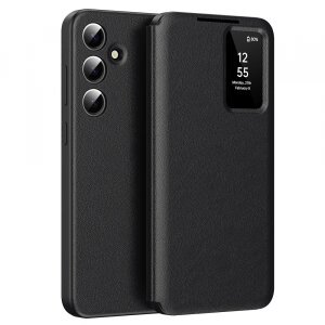 Husa pentru Samsung Galaxy S24+ S926, Techsuit, SmartView, Neagra