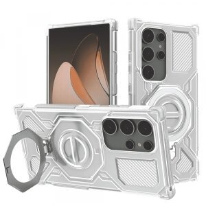 Husa pentru Samsung Galaxy S24 Ultra S928, Techsuit, Carbon Shield Pro, Alba