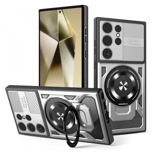 Husa pentru Samsung Galaxy S24 Ultra S928, Techsuit, RuggedCam, Gri