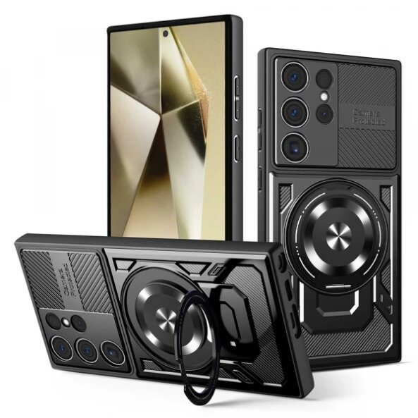 Husa pentru Samsung Galaxy S24 Ultra S928, Techsuit, RuggedCam, Neagra