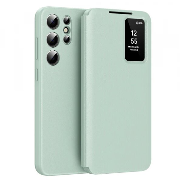 Husa pentru Samsung Galaxy S24 Ultra S928, Techsuit, SmartView, Verde