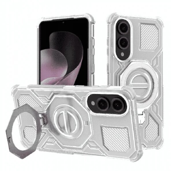 Husa pentru Samsung Galaxy S25 Edge S937, Techsuit, Carbon Shield Pro, Alba