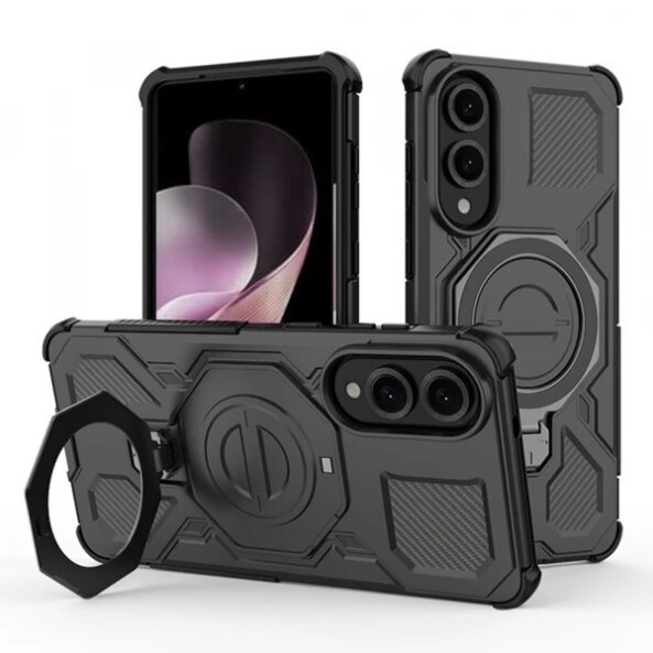 Husa pentru Samsung Galaxy S25 Edge S937, Techsuit, Carbon Shield Pro, Neagra