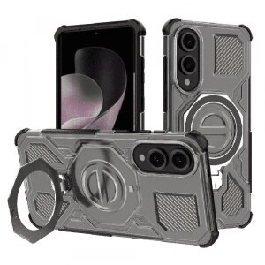 Husa pentru Samsung Galaxy S25 Edge S937, Techsuit, Carbon Shield Pro, Neagra Deschis