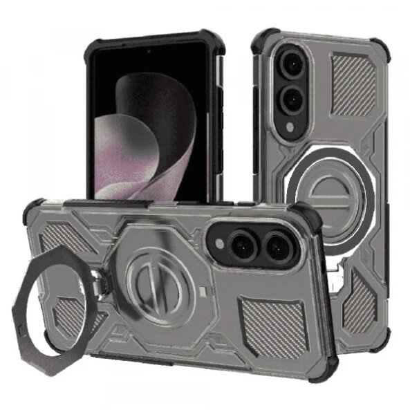 Husa pentru Samsung Galaxy S25 Edge S937, Techsuit, Carbon Shield Pro, Neagra Deschis