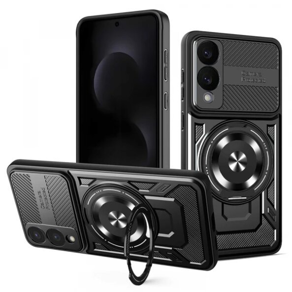 Husa pentru Samsung Galaxy S25 Edge S937, Techsuit, RuggedCam, Neagra