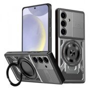 Husa pentru Samsung Galaxy S25 S931 / S24 S921, Techsuit, RuggedCam, Gri