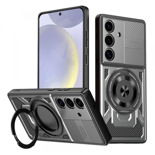 Husa pentru Samsung Galaxy S25 S931 / S24 S921, Techsuit, RuggedCam, Gri