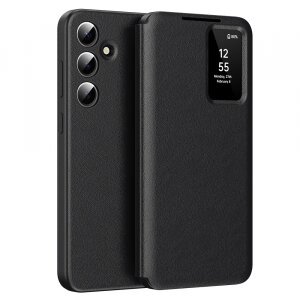 Husa pentru Samsung Galaxy S25 S931, Techsuit, SmartView, Neagra