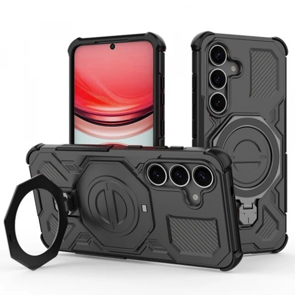 Husa pentru Samsung Galaxy S25+ S936, Techsuit, Carbon Shield Pro, Neagra