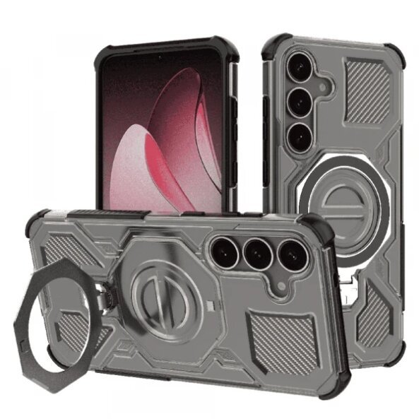 Husa pentru Samsung Galaxy S25+ S936, Techsuit, Carbon Shield Pro, Neagra Deschis