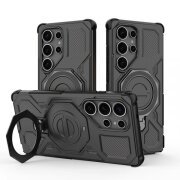 Husa pentru Samsung Galaxy S25 Ultra S938, Techsuit, Carbon Shield Pro, Neagra