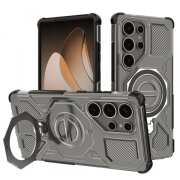 Husa pentru Samsung Galaxy S25 Ultra S938, Techsuit, Carbon Shield Pro, Neagra Deschis