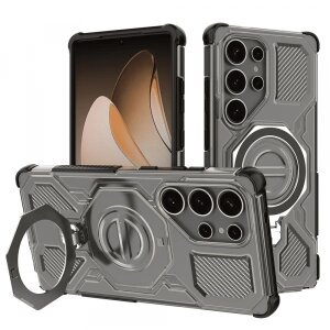 Husa pentru Samsung Galaxy S25 Ultra S938, Techsuit, Carbon Shield Pro, Neagra Deschis